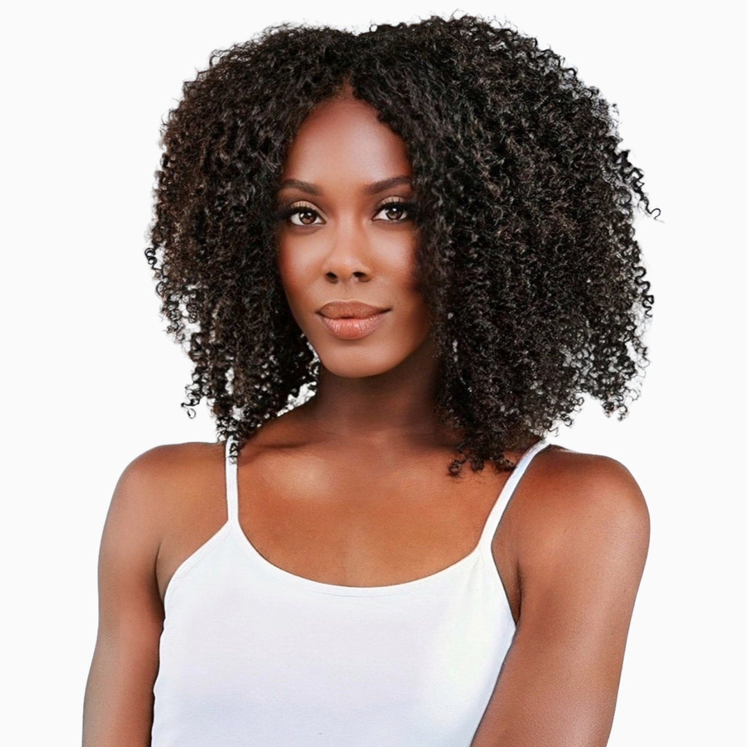 Nicole - 4A Kinky Curly -  InVisiRoot® Clip-ins
