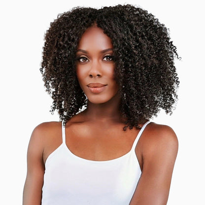 Nicole - 4A Kinky Curly -  InVisiRoot® Clip-ins