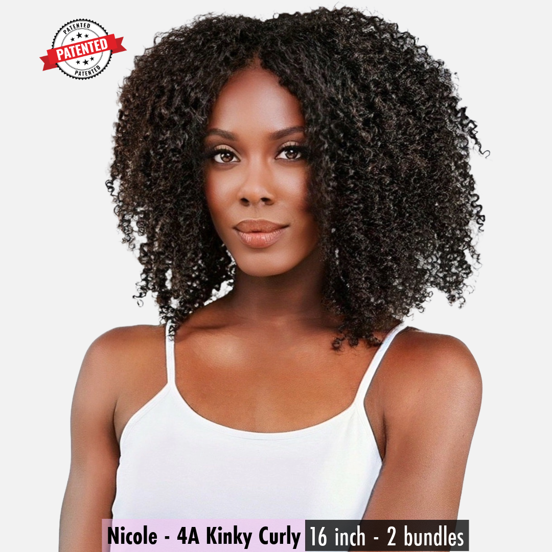 Nicole 4A Kinky Curly - InVisiRoot® Clip-in