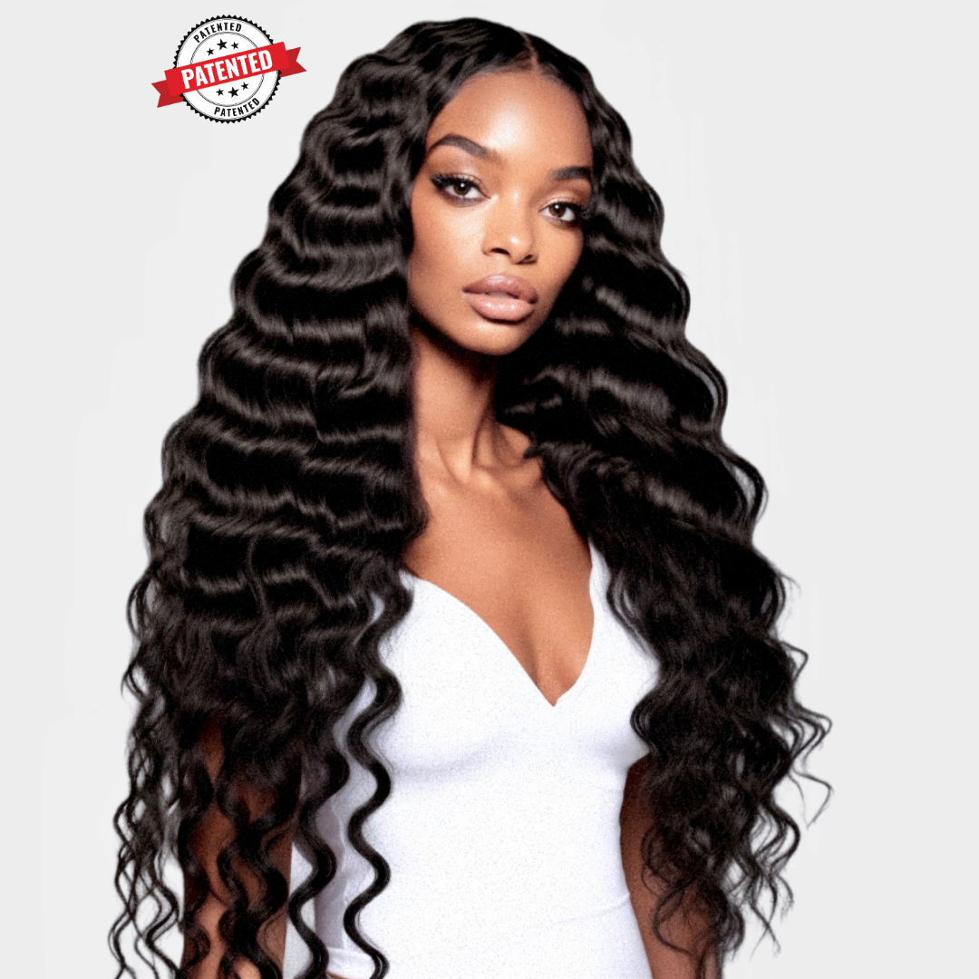 Upgrade from competitor's Follicle Fusion™ Clip-ins to our Patented InVisiRoot® Clip-ins. Experience True Undetectable Results: This is Dominique Cambodian Deep Body Wavy texture InVisiRoot® Clip-ins