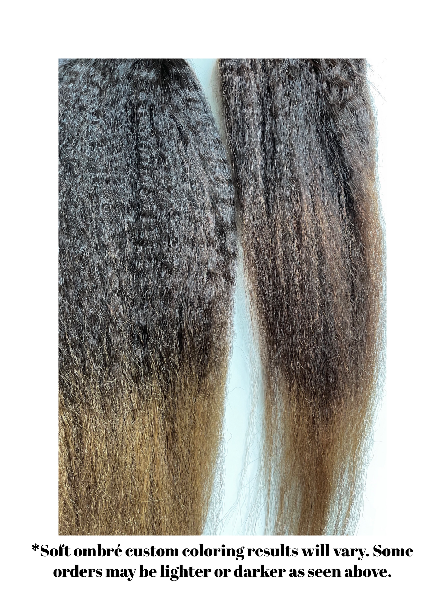 Upgrade from competitor's Follicle Fusion™ Clip-ins to our Patented InVisiRoot® Clip-ins. Experience True Undetectable Results: This is Jada Kinky Straight texture InVisiRoot® Clip-ins
